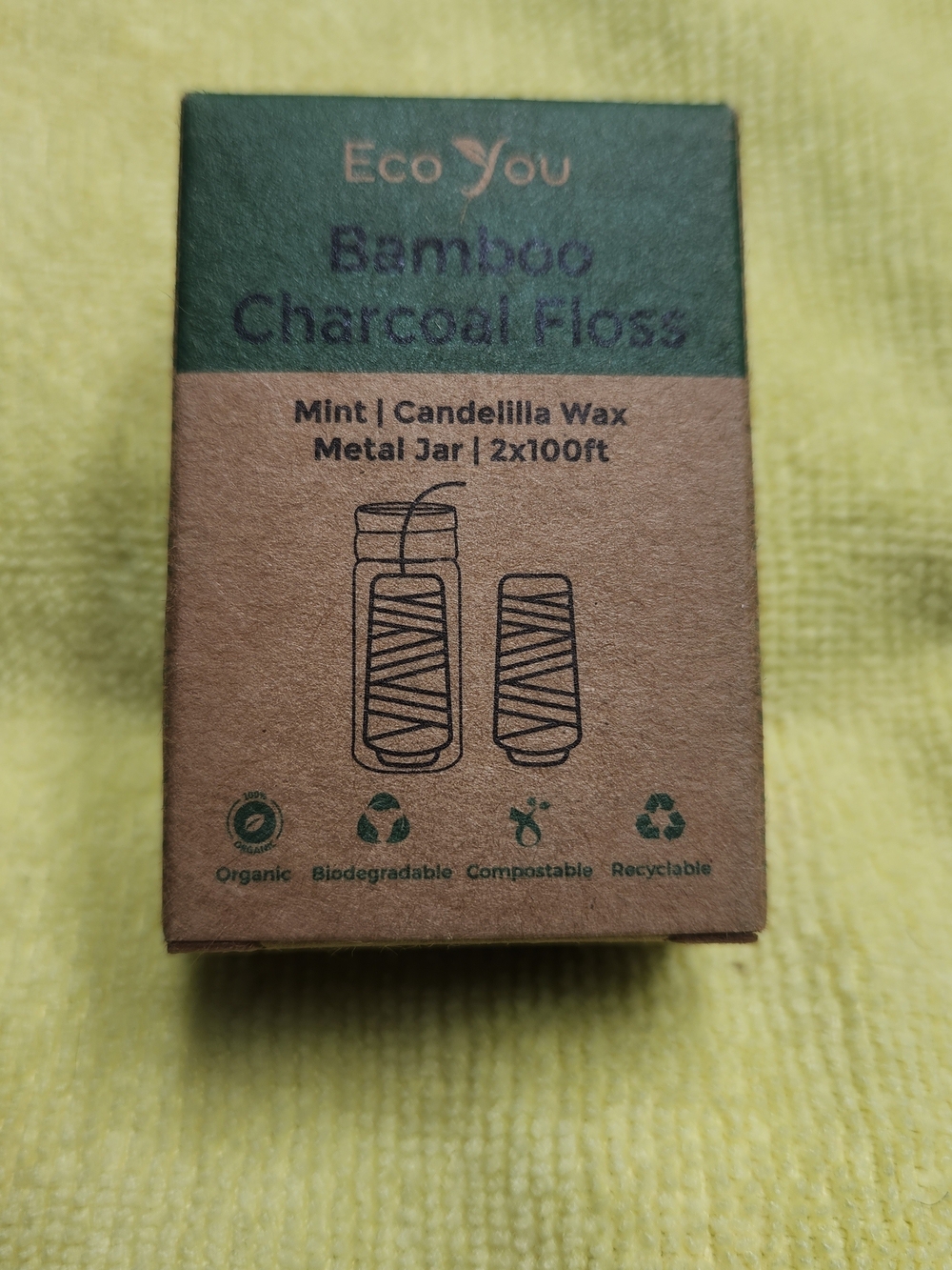 Eco You Bamboo Charcoal Floss - Mint